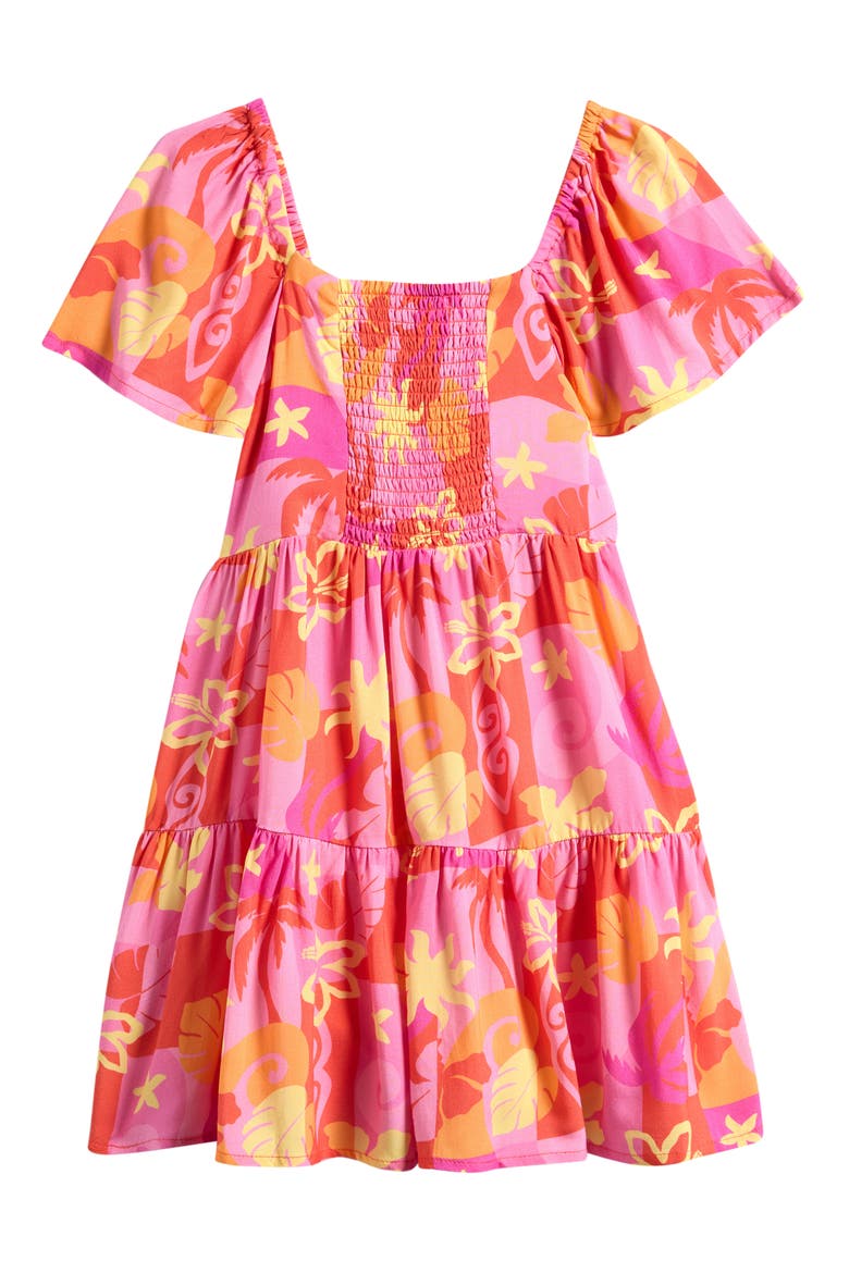 Kids' Tropical Dawn Dress, Alternate, color, TANGERINE
