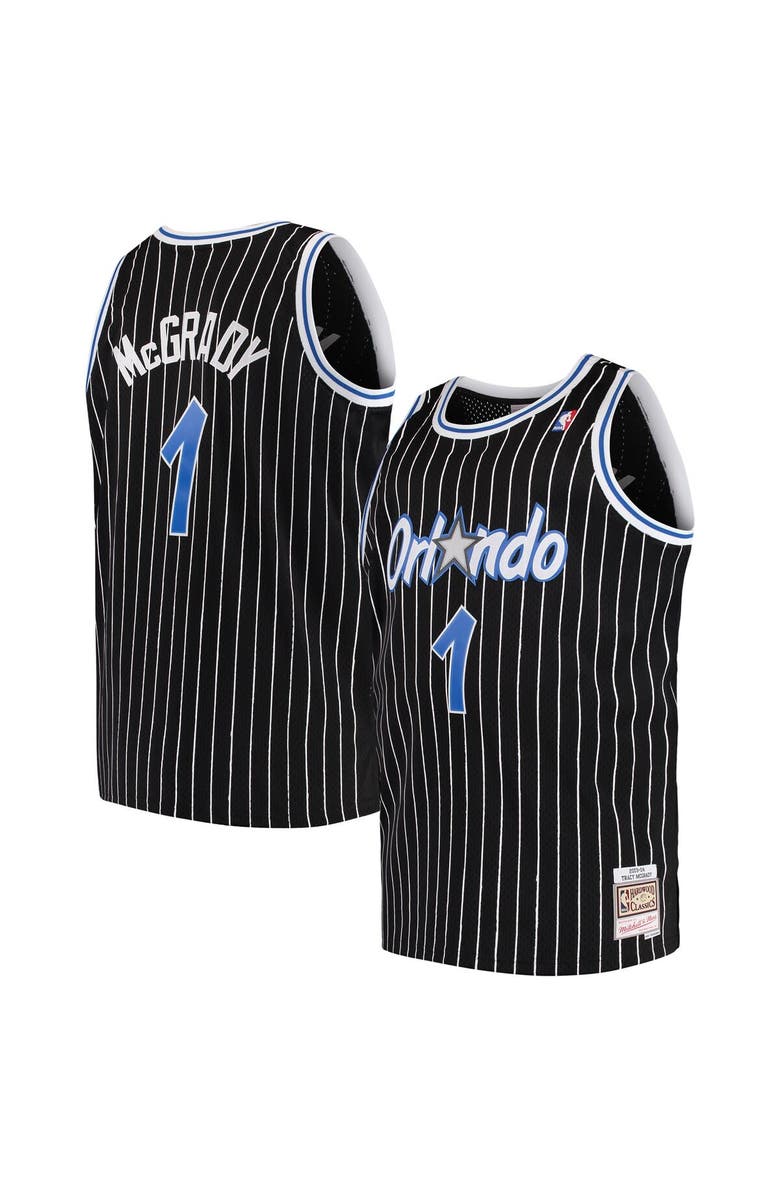 Mitchell & Ness Men's Mitchell & Ness Tracy McGrady Black Orlando Magic 2003/04 Big & Tall Hardwood Classics Swingman Jersey, Main, color, 