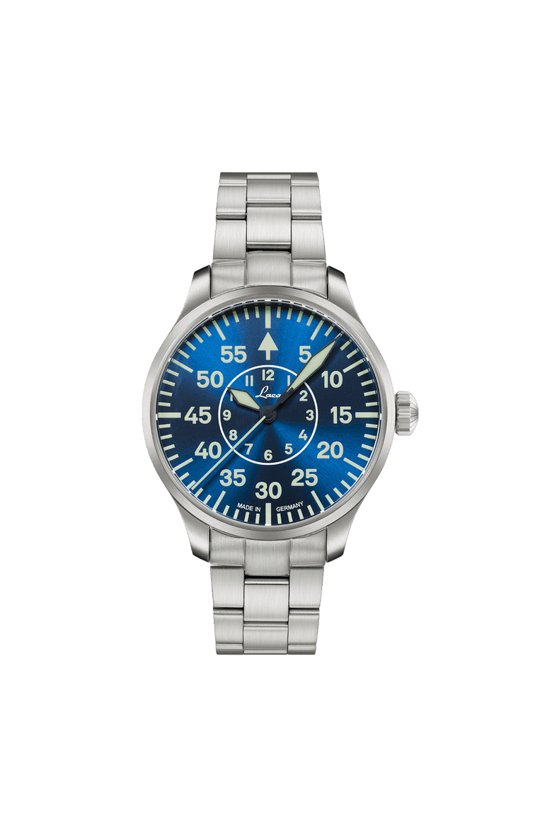 Aachen - 39mm, Blue Dial, Stainless Steel Bracelet, Main, color, Blue Dial