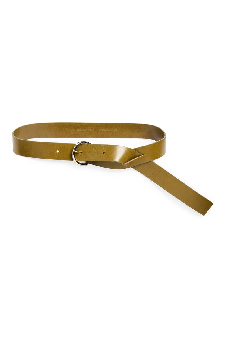 Adela Leather Belt, Main, color, KHAKI