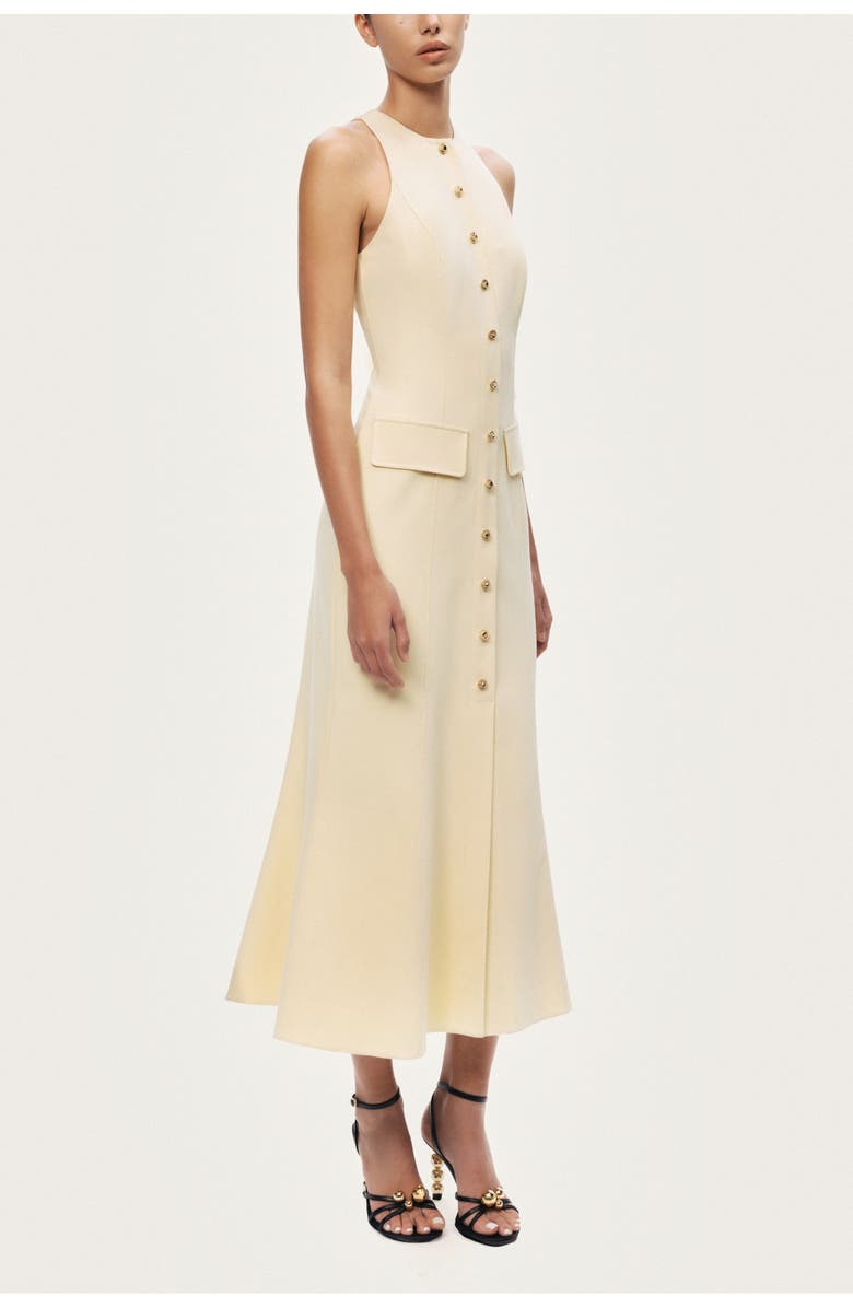 Nocturne Sleeveless Button-Front Midi Dress, Alternate, color, Yellow