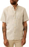 Faherty Laguna Short Sleeve Linen Button-Down Shirt