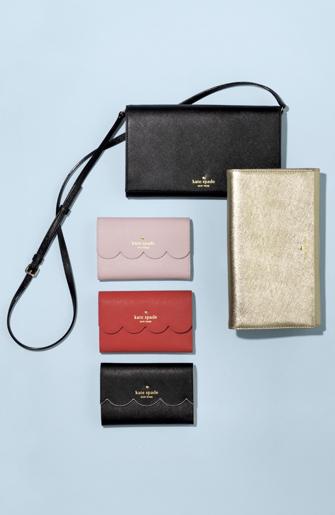 Kate Spade New York 'cedar street - cali' leather clutch, Main, color, 