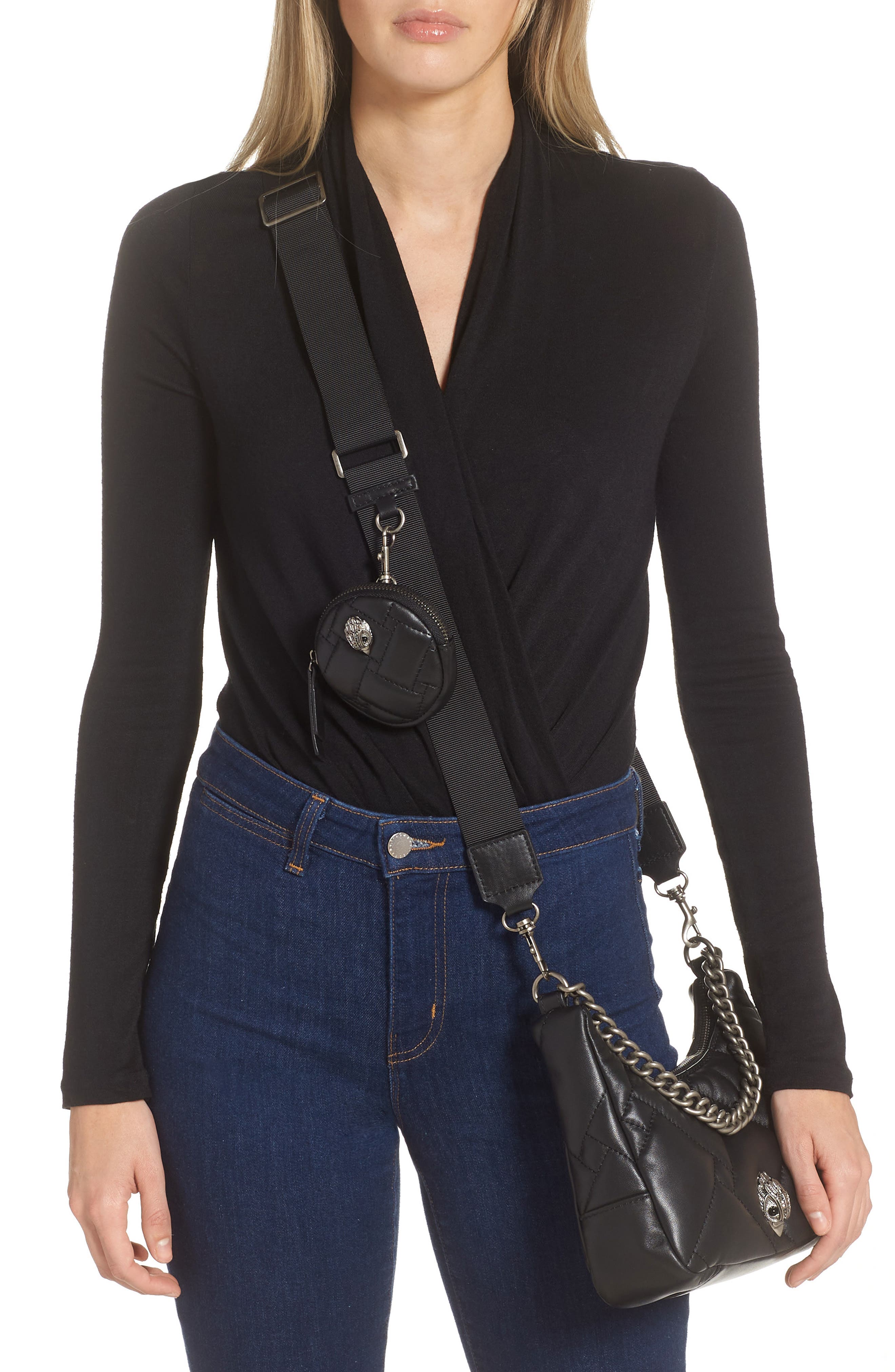 Kurt Geiger London Quilted Leather Crossbody Bag, Alternate, color, 