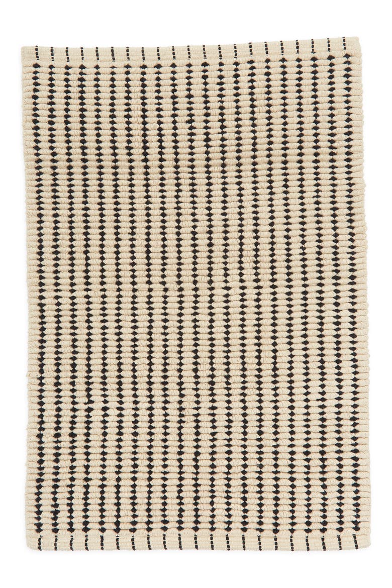 Two-Tone Woven Bath Rug, Main, color, BLACK RAVEN MULTI