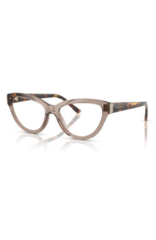 Vogue 52mm Cat Eye Optical Glasses In Transparent Grey