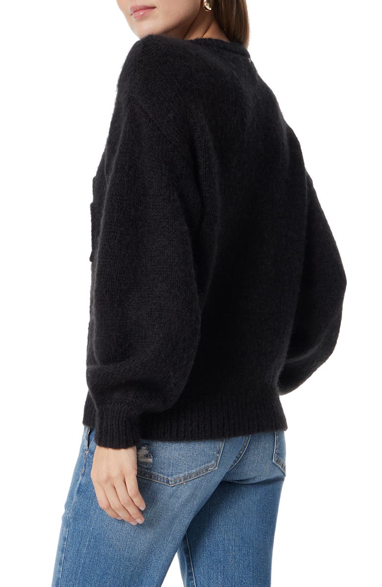 Sam Edelman Khloe Boxy Sweater, Alternate, color, Black