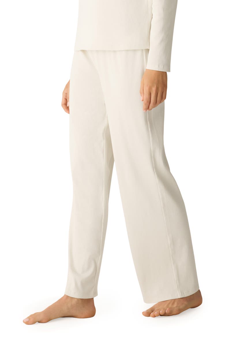 Organic Cotton Wide Leg Lounge Pants, Alternate, color, SOFT WHITE