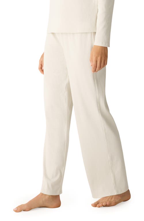 Eileen Fisher Organic Cotton Wide Leg Lounge Pants In White