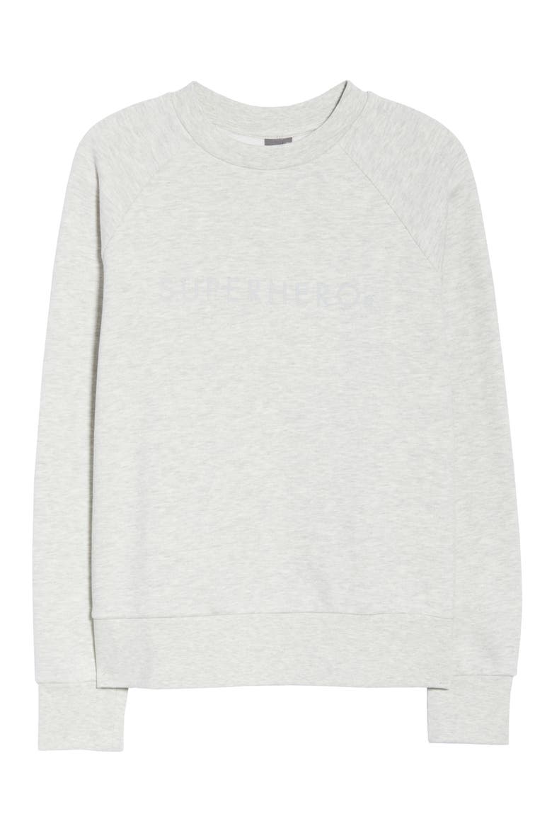 Superhero Sweatshirt, Alternate, color, OATMEAL MARL