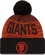 New Era Men's New Era Black San Francisco Giants Authentic Collection Sport Cuffed Knit Hat with Pom
