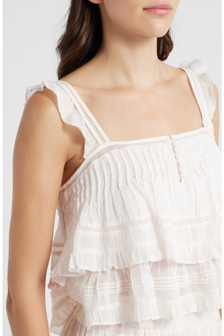 Novalee Ruffle Cotton Dobby Top, Alternate, color, TEA ROSE PINK