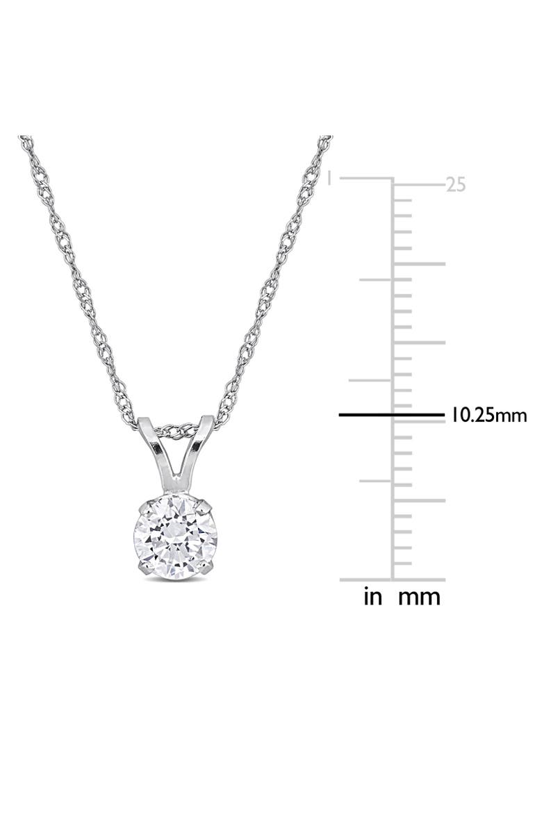 1/2 CTW Lab-Grown Diamond Solitaire Necklace 14k, Alternate, color, White Gold