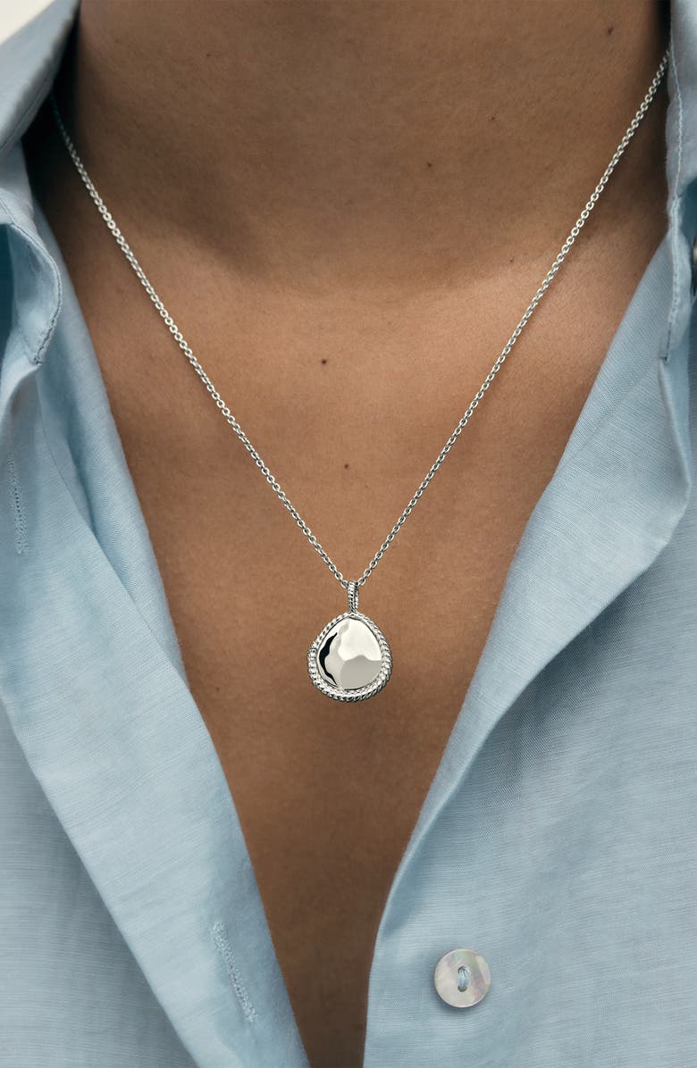 Monica Vinader Mini Deia Locket Charm, Alternate, color, Sterling Silver