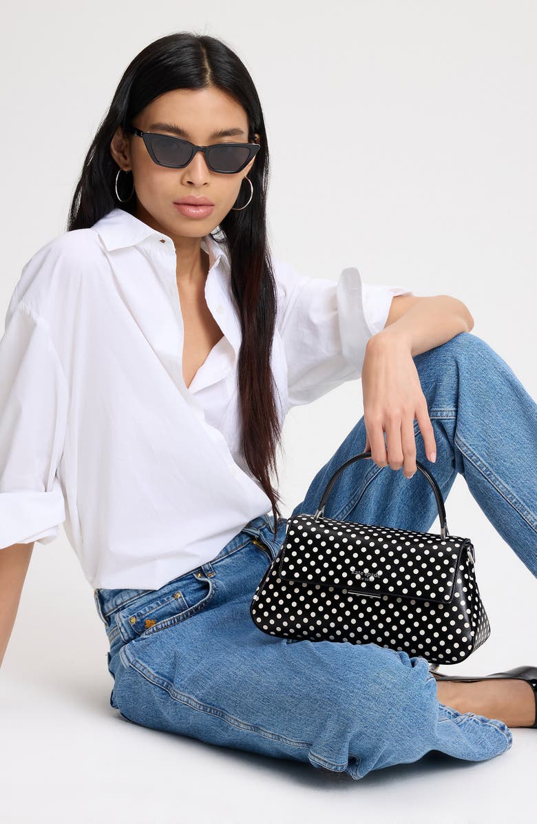 Kate Spade New York grace dot fine leather top handle bag, Alternate, color,