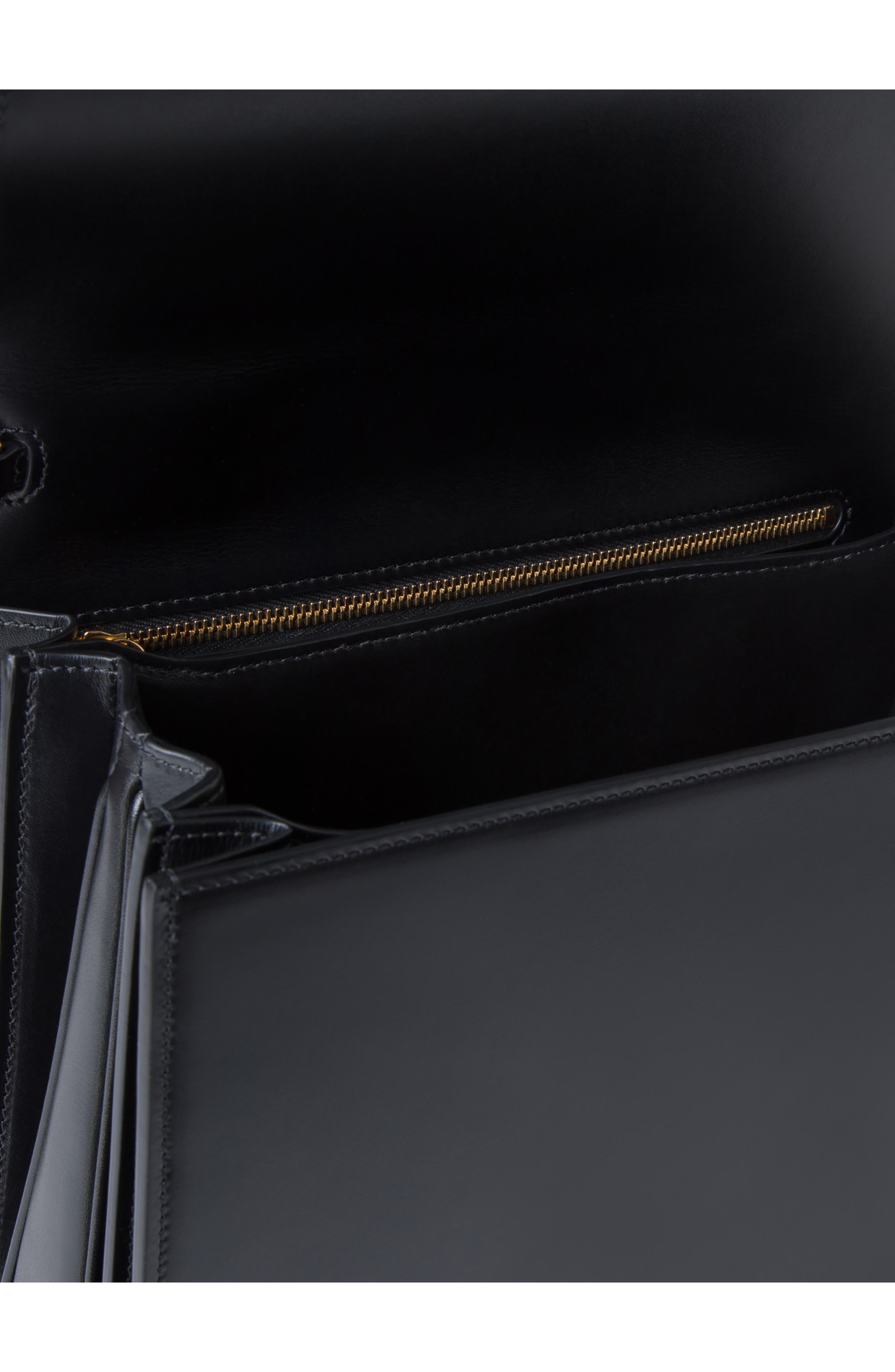 Akris Medium Alice Leather Top Handle Bag, Alternate, color, Black