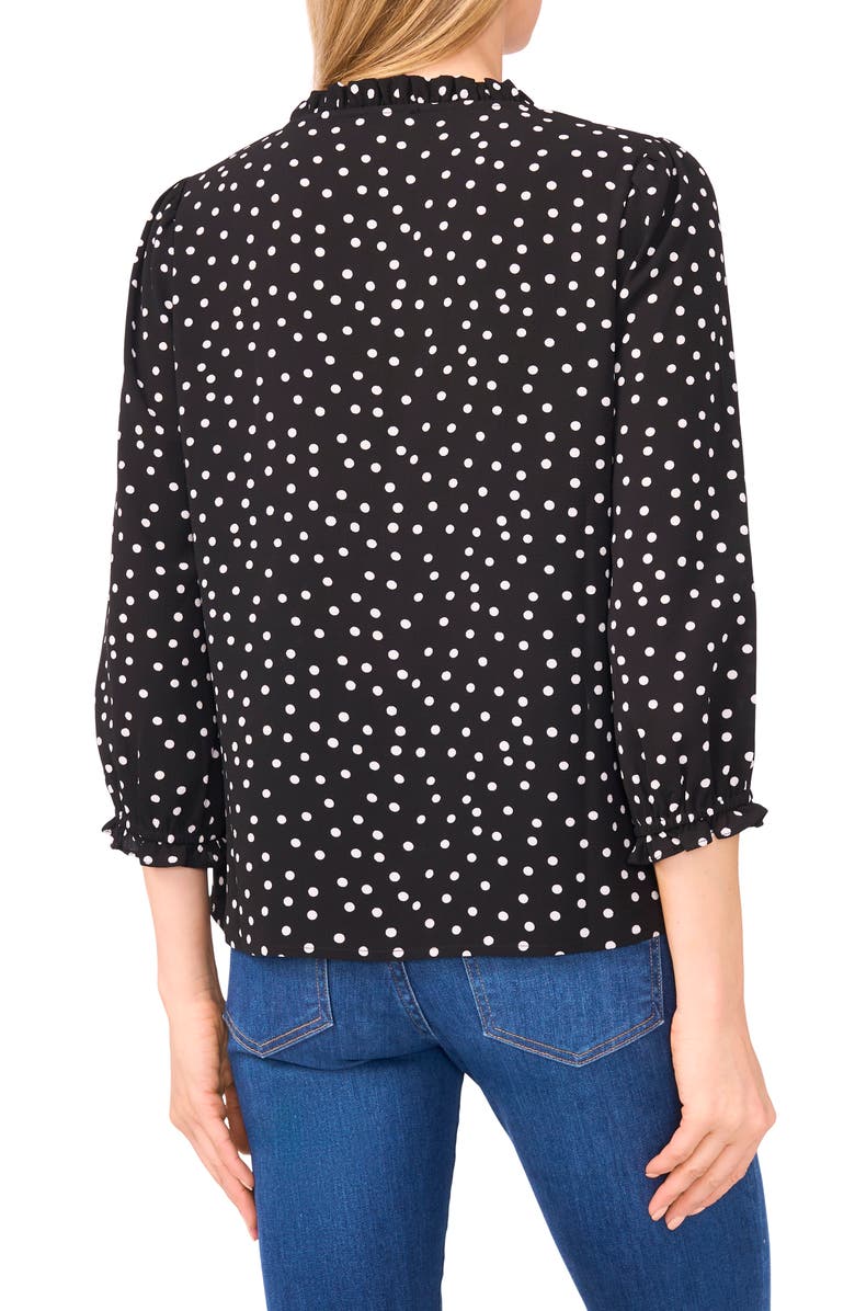 CeCe Ruffle Top, Alternate, color, Rich Black