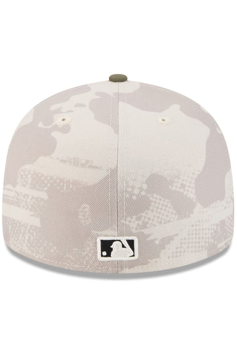 Men's New Era Light Beige/Olive Texas Rangers 2025 Armed Forces Day 59FIFTY Fitted Hat, Alternate, color, Light Beige