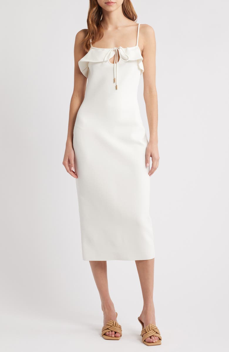 Cult Gaia Ciera Sweater Dress, Main, color, Off White