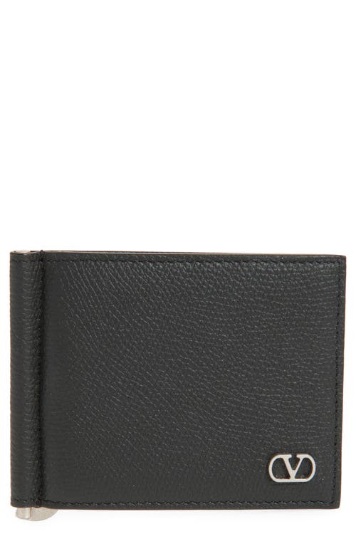Valentino Garavani Vlogo Leather Bifold Wallet In Black