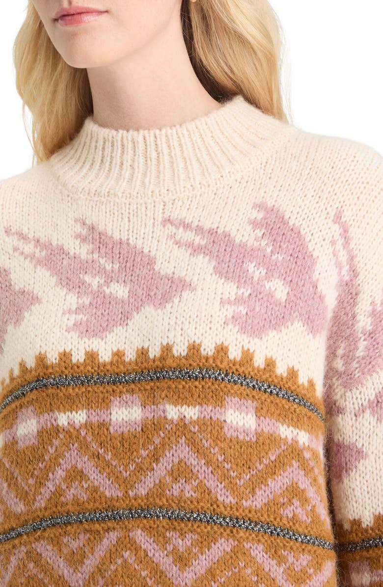 Scotch & Soda Fair Isle Metallic Sweater, Alternate, color, 