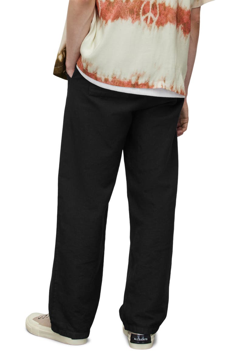 AllSaints Hanbury Cotton & Linen Drawstring Trousers, Alternate, color, 