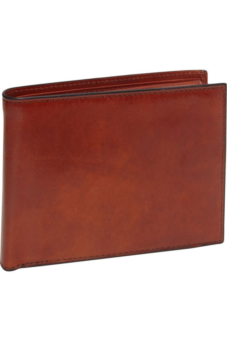 Old Leather Credit Card Wallet With ID Passcase, Main, color, Amber