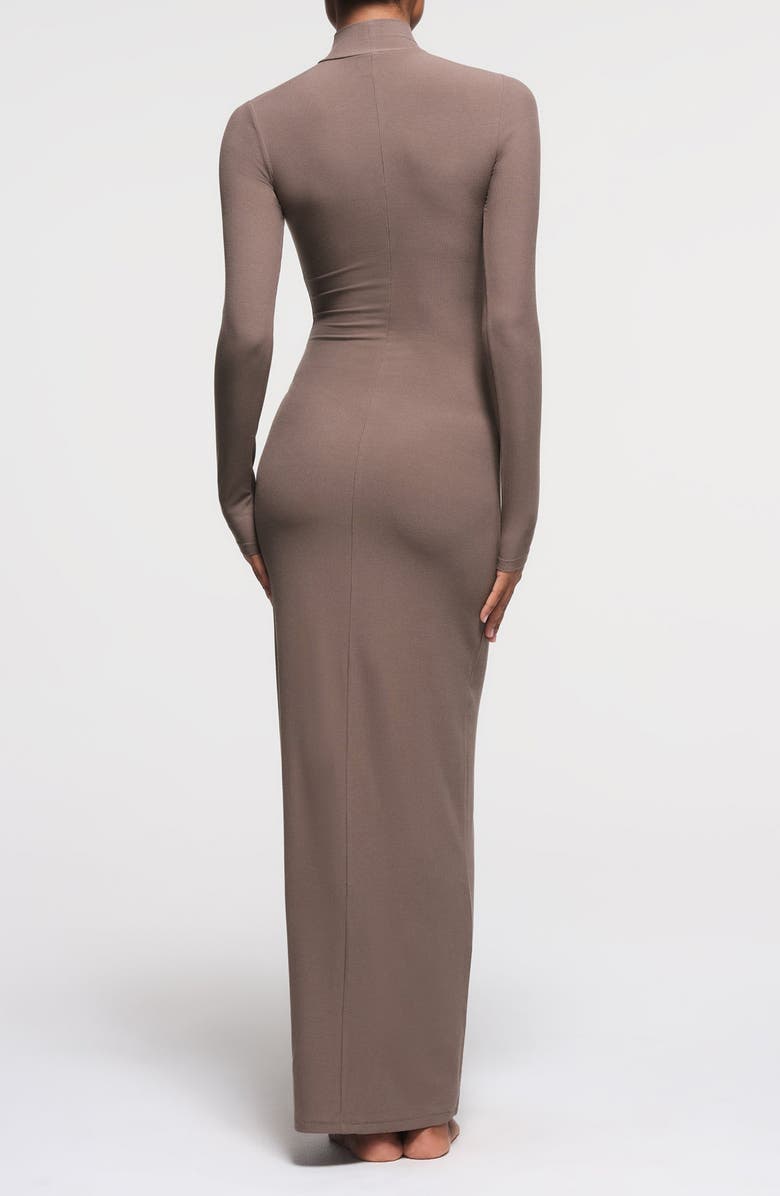 SKIMS Soft Lounge Mock Neck Long Sleeve Maxi Dress, Alternate, color, Amethyst