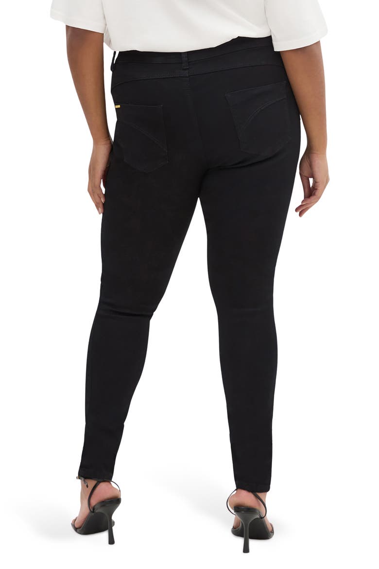 Asha High Waist Skinny Jeans, Alternate, color, BLACK