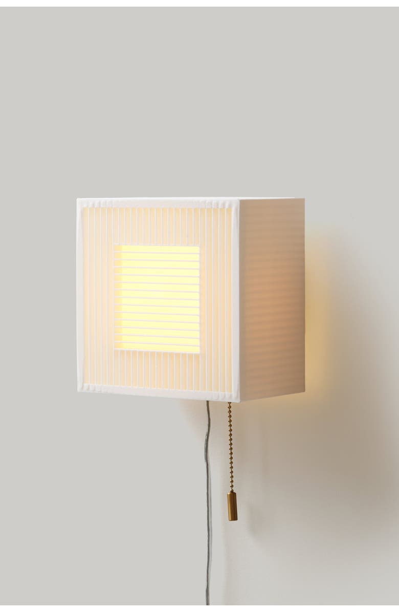 WOOJ DESIGN Palindrome Sconce, Main, color, White