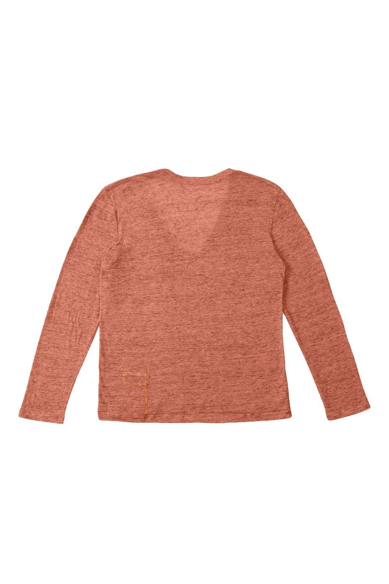 Long Sleeve Linen T-Shirt, Alternate, color, Red