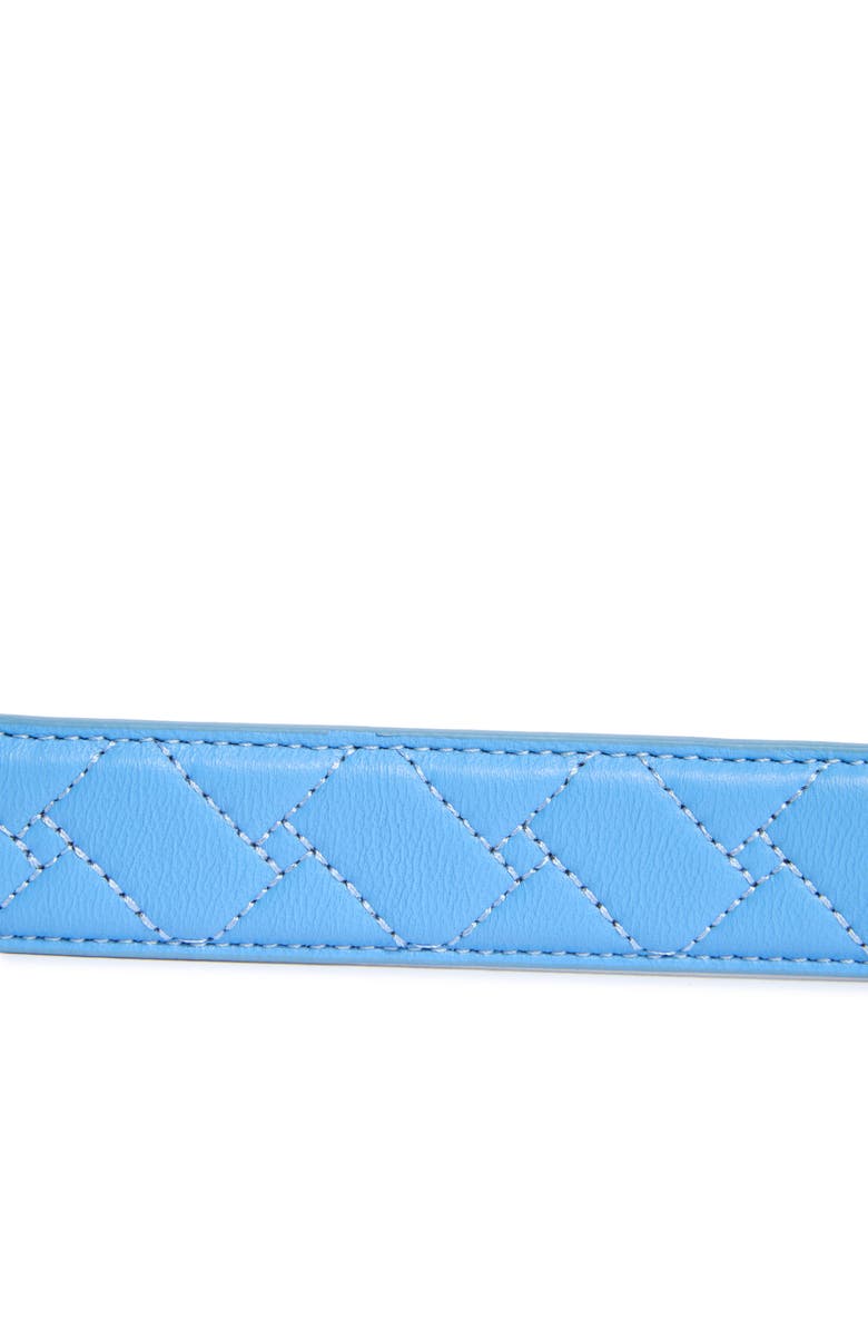 Kurt Geiger London Quilted Leather Belt, Alternate, color, Provence