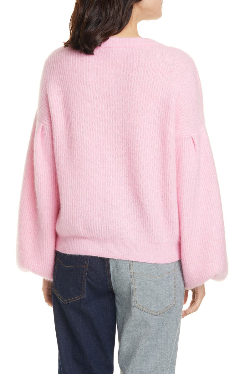 Baum und Pferdgarten Celine Rib Balloon Sleeve Cardigan, Alternate, color, 