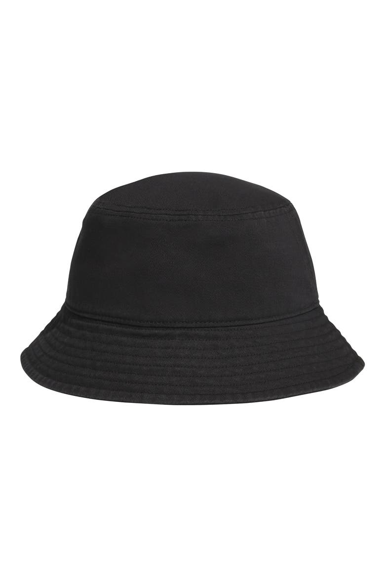 Trefoil Bucket Hat, Alternate, color, BLACK/ WHITE
