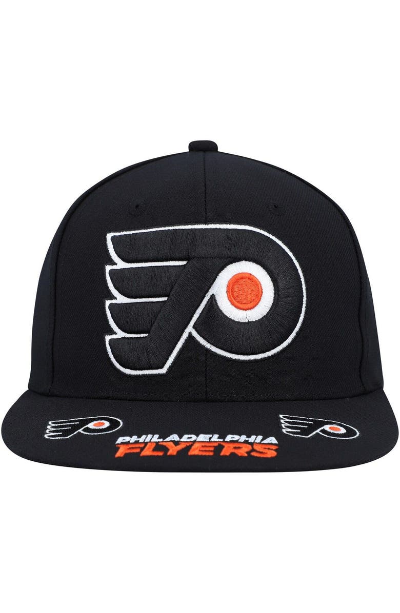 Mitchell & Ness Men's Mitchell & Ness Black Philadelphia Flyers Vintage Hat Trick Snapback Hat, Alternate, color, 