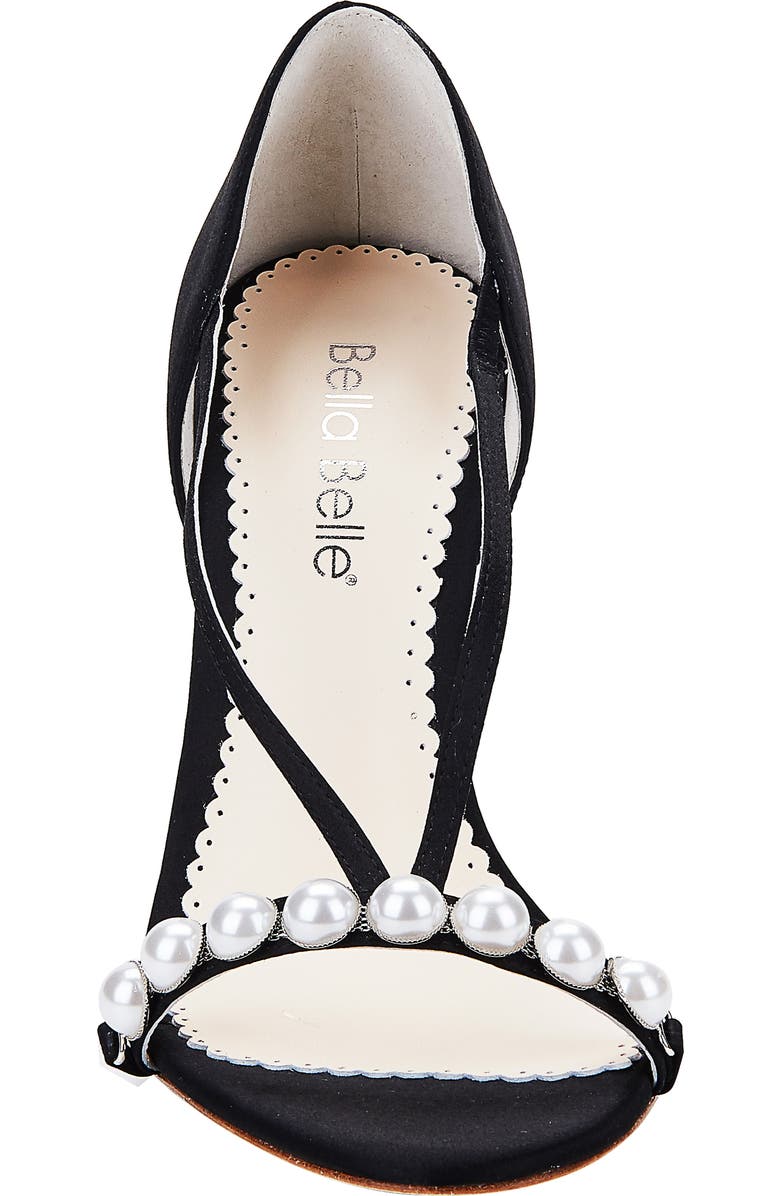Bella Belle Pearlin Embellished Silk Sandal, Alternate, color,