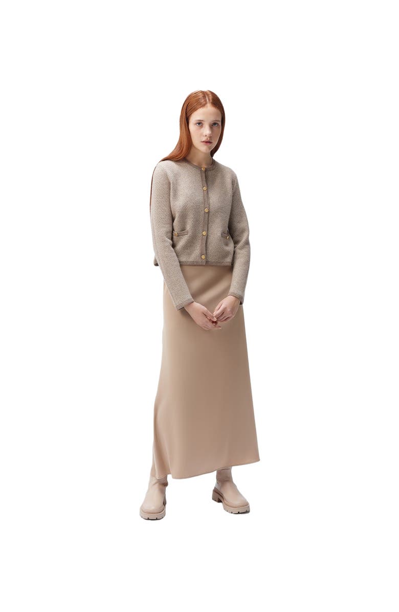 GOBI Mongolian Cashmere Cashmere Jacquard Cardigan, Alternate, color, 