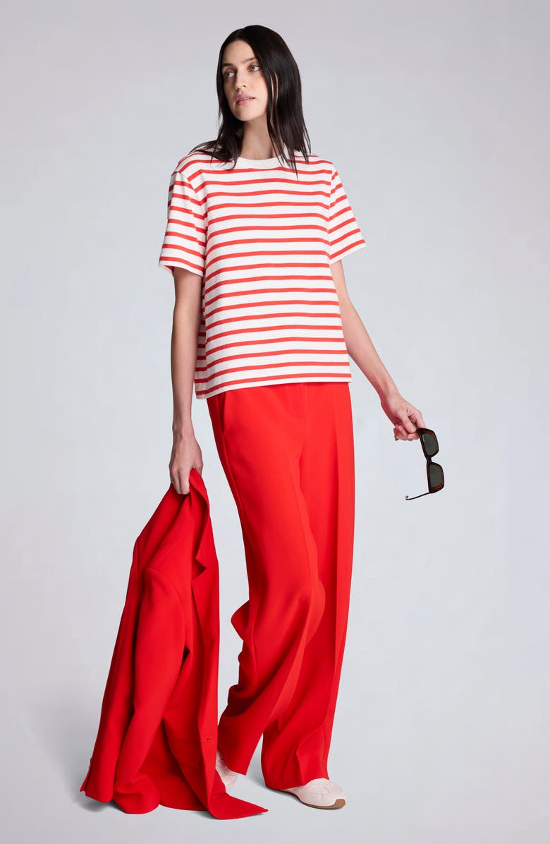 Kenneth Cole Stripe Boxy T-Shirt, Alternate, color, 