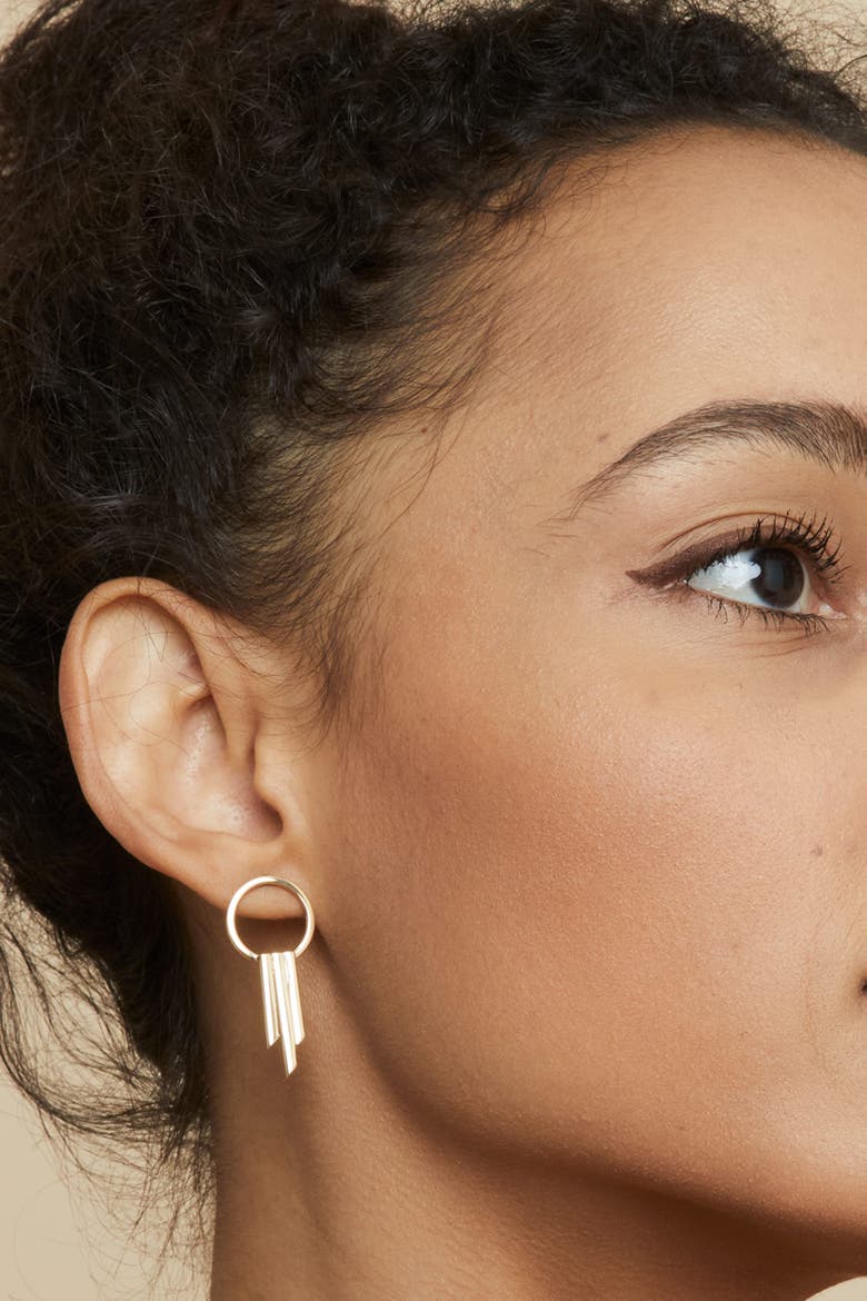 14K Yellow Gold Own It Drop Earrings, Alternate, color, Yellow Gold