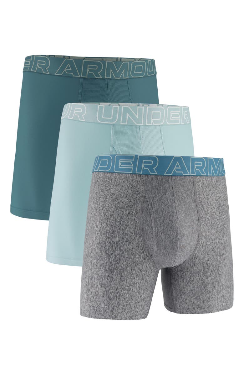 Under Armour 3-Pack Performance Tech Boxer Briefs, Main, color, Boundless Blue
