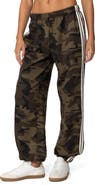 EDIKTED Camo Contrast Stripe Sweatpants