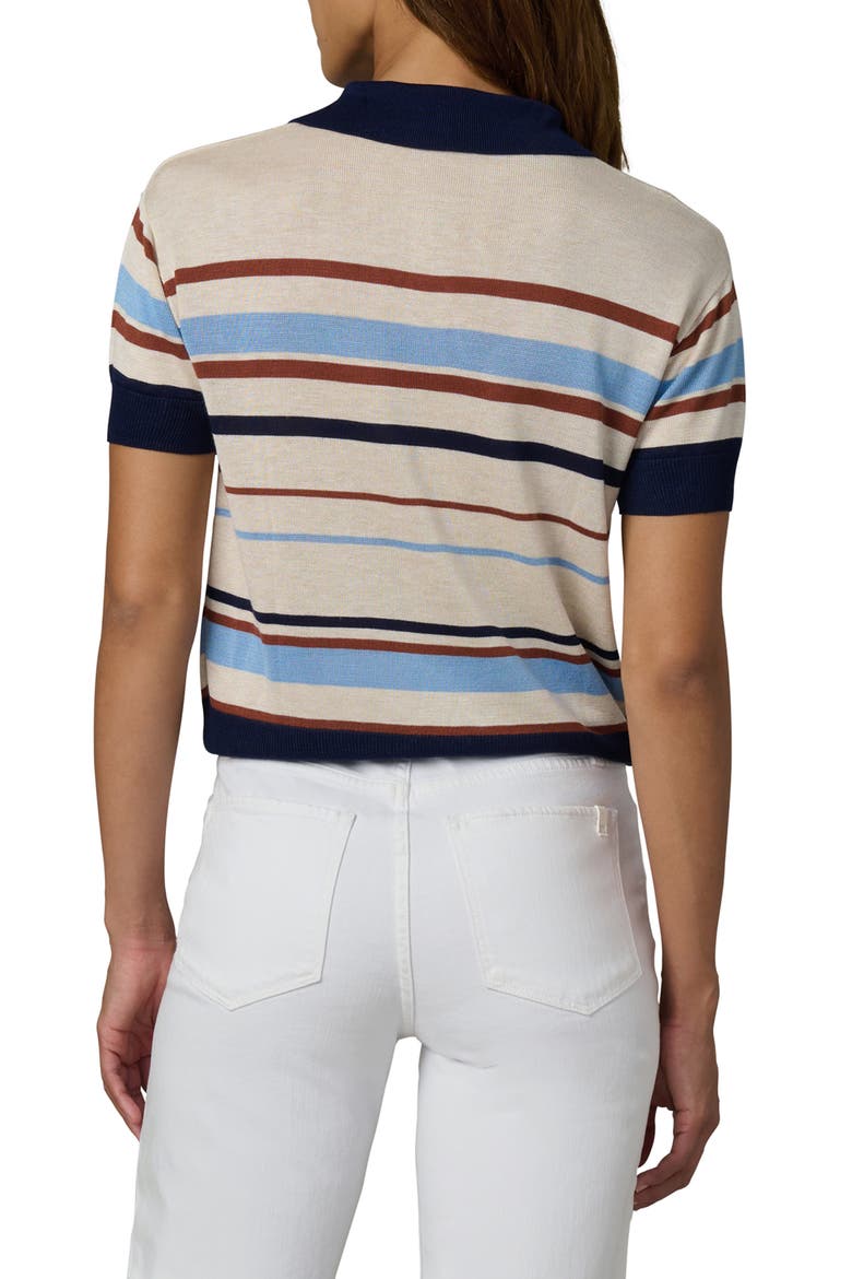 The Stella Polo Sweater, Alternate, color, OATMEAL AZURE MULTI