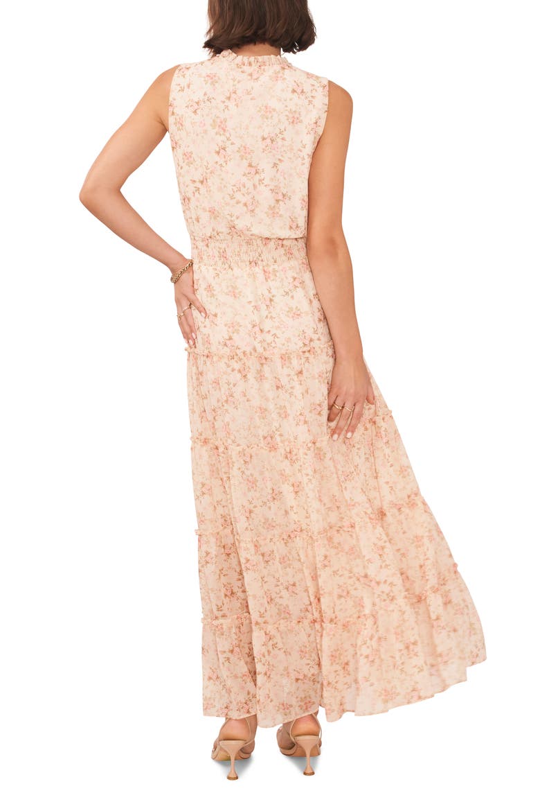 Sleeveless Tiered Maxi Dress, Alternate, color, PETAL PINK
