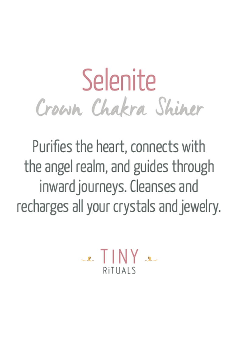 Tiny Rituals Selenite Moon Recharging Bowl, Alternate, color, Selenite