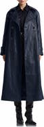 Avec Les Filles Oversize Raglan Faux Leather Trench Coat