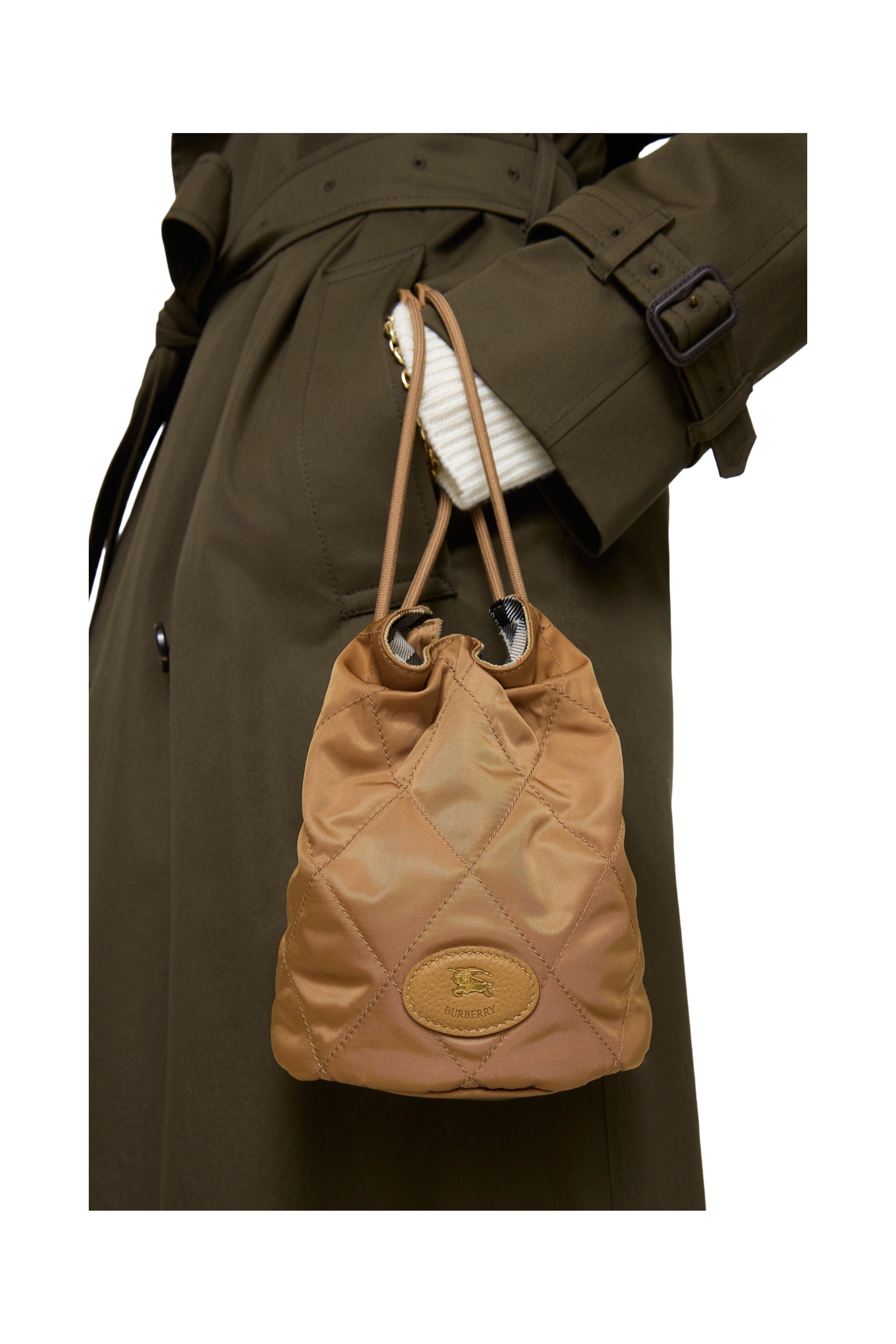 Burberry Horseshoe Chain Pouch, Alternate, color, Teak Brown