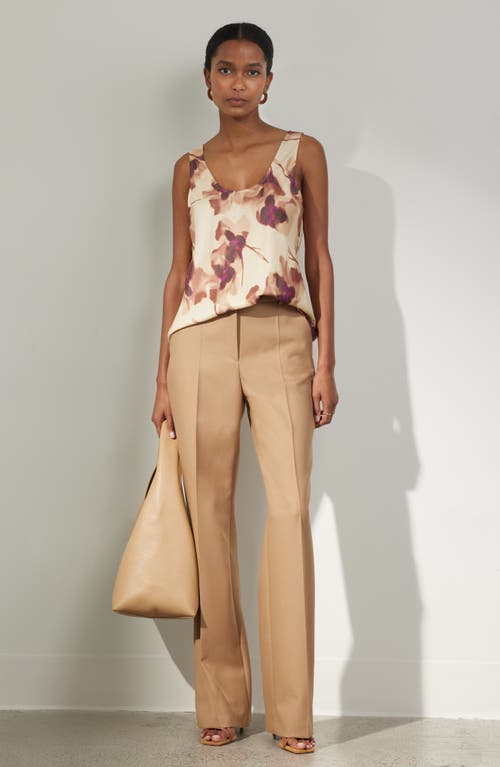 Nordstrom Satin Scoop Neck Tank In Neutral