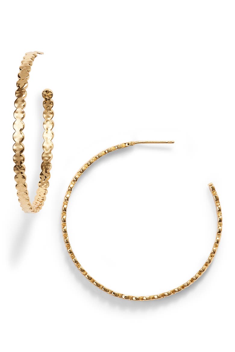 Chloe Hoop Earrings, Main, color, GOLD