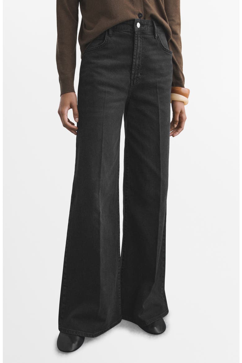 Elise High Waist Wide Leg Jeans, Main, color, BLACK DENIM