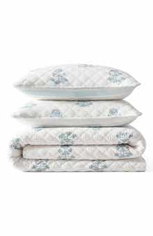 Flower Block Printed Cotton Quilt Set